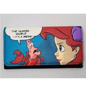 Little Mermaid Sebastian & Ariel Loungefly Wallet The Human World It's A Mess